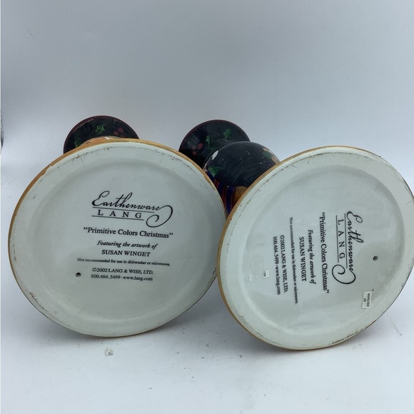 2002 Lang “Primitive Colors Christmas” Candlestick Holders - Picture 5 of 7